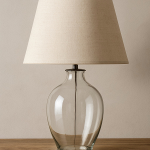 22”H Glass Table Lamp