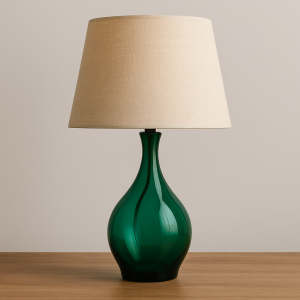 26"H Glass Table Lamp