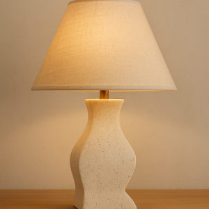 42cmH Travertine Table Lamp