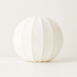 Modern Faux Silk Globe Table Lamp Shade – White