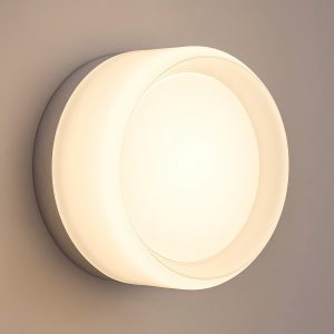 Modern LED Wall Light – Acrylic, Frosted Finish, Polished Chrome Details, Dimmable, Integrated LED