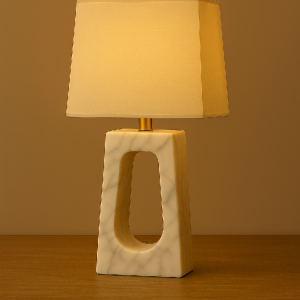 14.5”H Marble Table Lamp