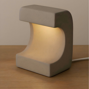 Minimalist Concrete Table Lamp – Modern Geometric Design, Ambient Night Light