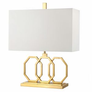 Golden Geometric Elegance Table Lamp