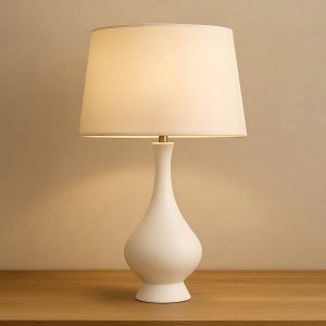 Minimalist White Ceramic Table Lamp