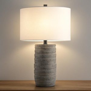 Modern Concrete Table Lamp, Minimalist Style