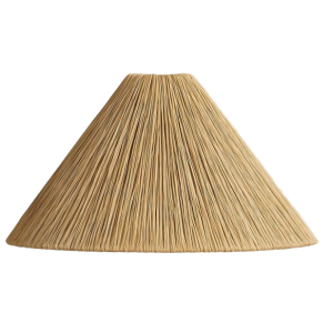 Handwoven Paper Raffia Cone Lamp Shade – Natural Boho Style, 40 cm Wide